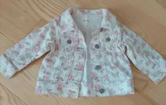 ブランシェス　花柄デニムジャケット　90サイズ