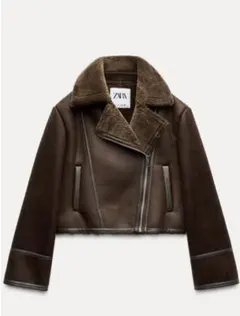 未使用　ZARA ムートンジャケット　ボアジャケット　ザラ　ダブルフェイス