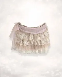 タグ付き フェアリーグランジ 森ガール 刺繍 レース フレアミニスカート