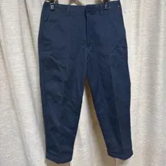 Uniqlo u ワイドフィットテーパードアンクルチノ w79cm ネイビー