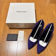 ピエールアルディ ポインテッドトゥ スエード パンプス 38.5パープルのサムネイル