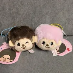 モンチッチ フェイス マスコット ブラウン ピンク