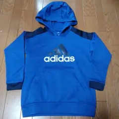 adidas 青 フード付きパーカー