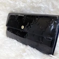 ルイ・ヴィトン ヴェルニ 長財布 ブラック モノグラム