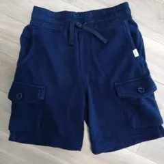 GAP 120cm ハーフパンツ ネイビー カーゴポケット 半ズボン 短パン