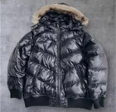 Y2K old UNIQLO ダウンジャケット 黒 ファー 短丈 XL