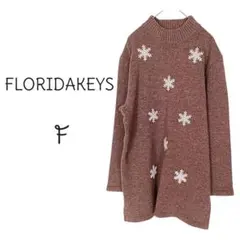 B58【FLORIDAKEYS】セーター ニット ゆったり 毛80% F