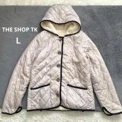 THE SHOP TK キルティングジャケット ボア ドット　ワールド ベージュ