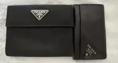 PRADA 二つ折り財布 ブラック