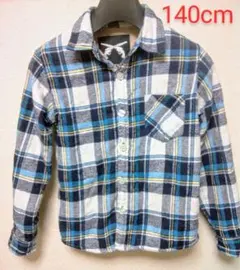 チェック柄 裏ボア ネルシャツ 140cm