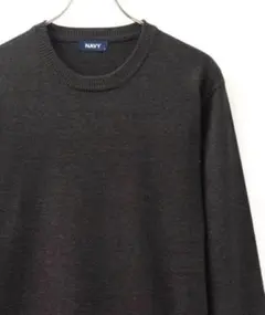 【極上の肌触り】新品マックハウス NAVY 洗える素肌ニット セーター Sのサムネイル