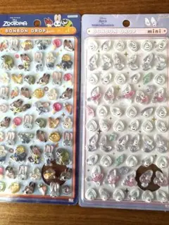 ボンボンドロップシール　mini ズートピア　ヤングオイスター２種セット