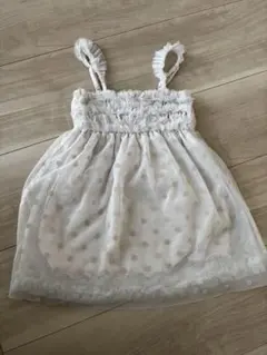 ジェラートピケ　ドット柄ワンピースXXS