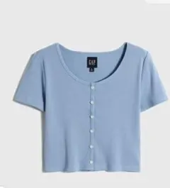 【新品未使用】GAP リブ クロップド ボタン GAPロゴ Tシャツ