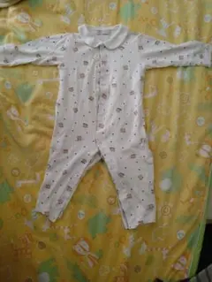 BURBERRY 動物柄ロンパース ホワイト