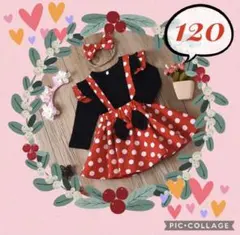 ミニーちゃん風コスチューム ワンピース クリスマスコスチュームコスプレ衣装120