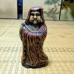 木製彫刻 老人像 笑顔　金毘羅一刀彫　福禄寿 木製彫刻 老人像 笑顔 金毘羅一刀彫 福禄寿 - メルカリ