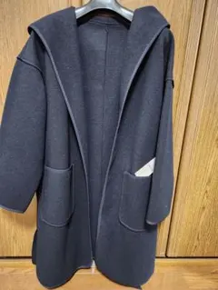 COMME CA ISM フード付きコート 09 ネイビー