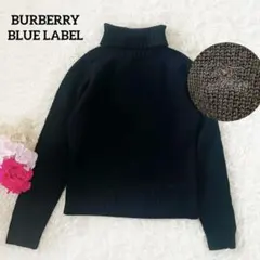 美品☆バーバリーブルーレーベル　ニット　ハイネック　ホースロゴ　チェック　M 2025年最新】BURBERRY BLUE LABEL レディース ニット・セーター