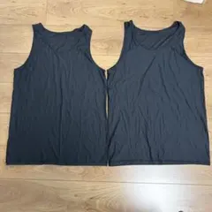 ユニクロ エアリズム メッシュ黒 タンクトップ 2枚セット