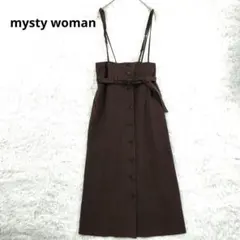 mysty woman 連身裙褲 棕色 連身裙 綁帶