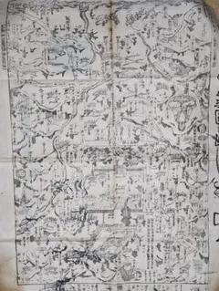木版画、地図「近畿大和」江戸時代＞浮世絵、ukiyoe、古地図 - メルカリ