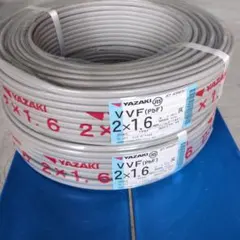 lYAZAKI VVFケーブル 2.0x2 1.6x1 3芯 100m 黒白緑 - メルカリ