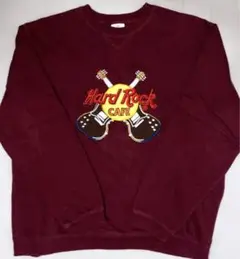 【USA製】 Hard Rock Cafe ハードロックカフェ　スウェット　刺繍