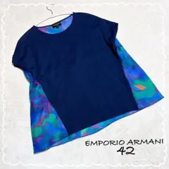 【エンポリオアルマーニ】 トップス カットソー 半袖 切替 総柄 派手 (42)