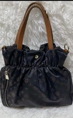 ✨美品✨russet ギャザーミニバッグ 2Wayショルダーバッグ ダークグレー