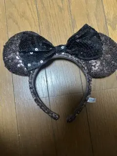 ミニーマウス耳カチューシャ スパンコール付き