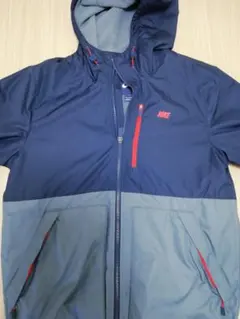 Nike フード付きナイロンジャケット ネイビー/グレー