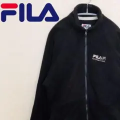 古着☆人気 フィラFILA フリース ワンポイントロゴ フルジップ