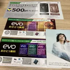 ファミマ限定　evoサンプルタバコ引換券・500ptプレゼント券
