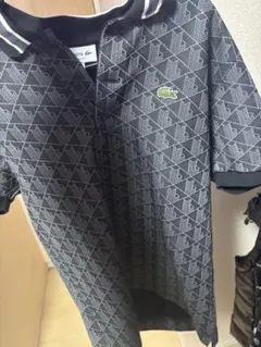 LACOSTE 幾何学模様 ポロシャツ US S
