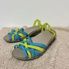 【crocs】クロックス ワラチェ サンダル ウェッジソール 24㎝のサムネイル