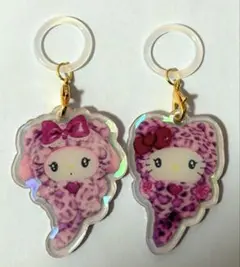 セール‼️サンリオ マイメロディ キティ 白猫 4cmアクリル めじるしチャーム