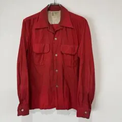 50s pilgrim ロカビリー ヴィンテージ 50s PILGRIM Vintage Wool Shirt DEAD STOCK オープンカ