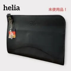 ヘリア クラッチバッグ 鍵付き 未使用品 日本製 ブラック