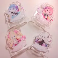 一番くじ Re:ゼロ～まどろみのティーパーティー～ アクリルスタンド 4種セット