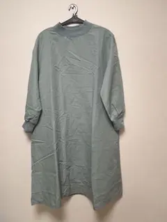 <新品> 中川政七商店　綿麻ハイネックワンピース　青磁色　フリーサイズのサムネイル
