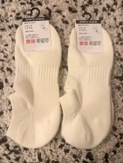 ふ*か様 UNIQLO ショートソックス ホワイト 25-27cm 2つセット