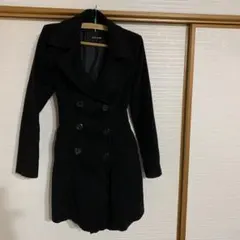 CECI McBEE ブラック ダブルブレストピーコート