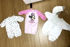 ベビー服3点セット（動物・ミッキー・レース）