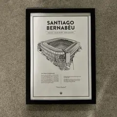 サンティアゴ・ベルナベウ レアルマドリード　A4 アートポスター　パロディー