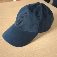 ポロラルフローレン ビッグポニー キャップ 黒 サイド3 ロゴ刺繍ブラックのサムネイル