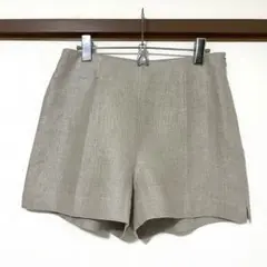 ZARA / ラメ混 リネンショートパンツ アイボリー S