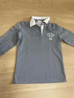 ADIDAS グレー ポロシャツ 1949年ロゴ入り