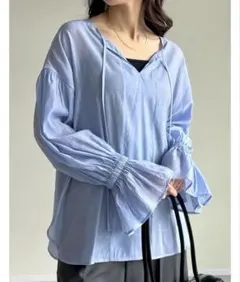 美品✨『Re:EDIT』シアーシャツ シアーブラウス シアートップス リエディのサムネイル