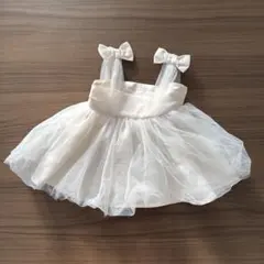 アイボリー チュール ベビードレス